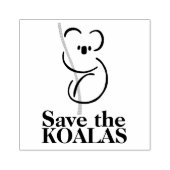 Red de Koalas Wood Art Stamp Rubberstempel (Afrduk)