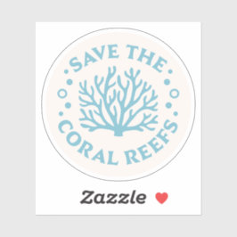 Red de koraalriffen esthetisch sticker
