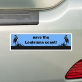 Red de kust van Louisiana Bumpersticker (Op auto)