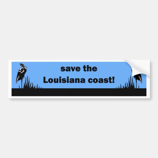 Red de kust van Louisiana Bumpersticker (Voorkant)