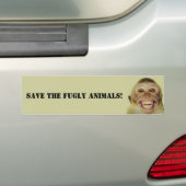 Red de lelijke dieren bumpersticker (Op auto)