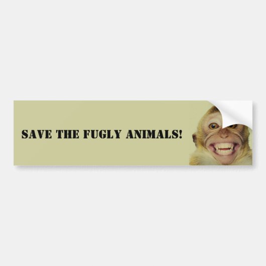 Red de lelijke dieren bumpersticker (Voorkant)
