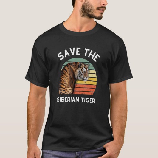 Red de Mannen van de dieren uit de Siberische tijg T-shirt (Voorkant)