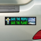 Red de mensen de planeet bumpersticker (Op auto)