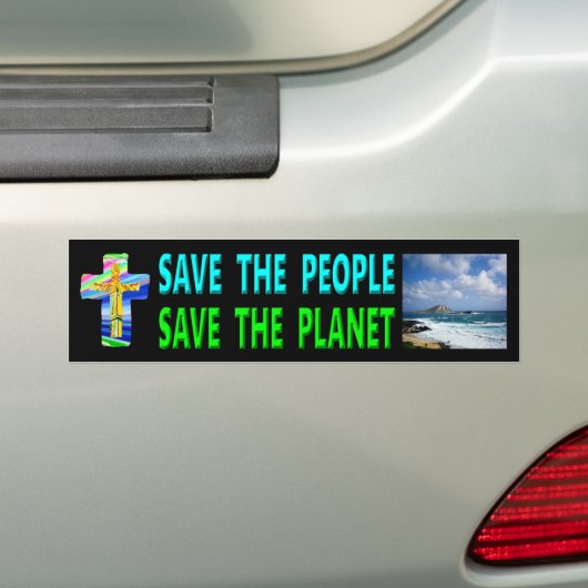 Red de mensen de planeet bumpersticker (Op auto)