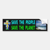 Red de mensen de planeet bumpersticker (Voorkant)
