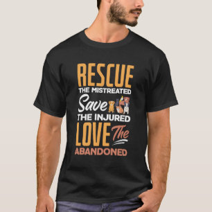 Red de mishandelde Save the Gewonde Liefde Redding T-shirt