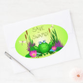 Red de moeras kikker Twitchy Ovale Sticker (Envelop)