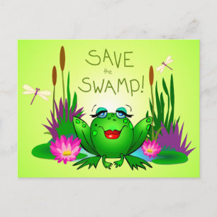 Red de Moeras Vrouwelijke Dodelijke Kikker Groen Briefkaart