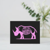 Red de mollige eenhoorn, World Rhino Day Briefkaart (Staand voorkant)