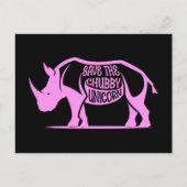 Red de mollige eenhoorn, World Rhino Day Briefkaart (Voorkant)