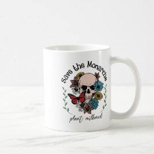 Red de Monarchen Plant Milkweed Butterfly Skull E Koffiemok