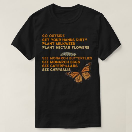 Red de Monarchvlinder T-shirt (Design voorkant)