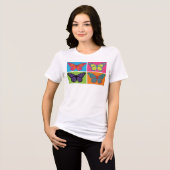 Red de monarchvlinderpopulatie Tri-Blend shirt (Voorkant volledig)
