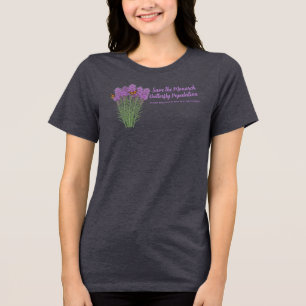 Red de monarchvlinderpopulatie Tri-Blend shirt