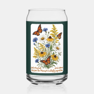 Red de Monarchvlinders Blikvorm Glas