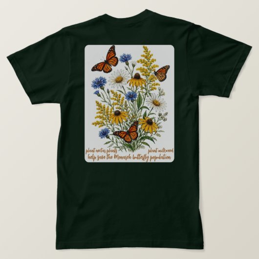 Red de Monarchvlinders T-shirt (Design achterkant)