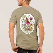 Red de Monarchvlinders Tri-Blend Shirt (Achterkant)