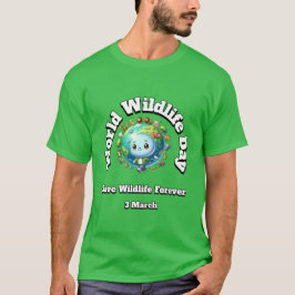 Red de natuur. Wereld Natuur Dag T-shirt