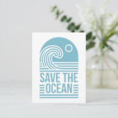 Red de oceaan activist quotes esthetisch briefkaart (Staand voorkant)