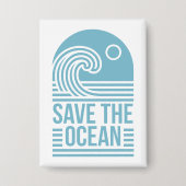 Red de oceaan activist quotes esthetisch button (Voorkant)