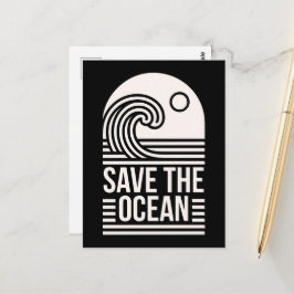 Red de oceaan bescherming conservering vrijwillige briefkaart