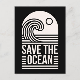 Red de oceaan bescherming conservering vrijwillige briefkaart