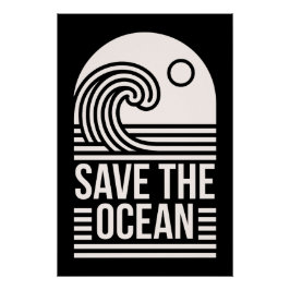 Red de oceaan bescherming conservering vrijwillige perfect poster