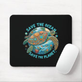 Red de oceaan Red de Schattigee Zee schildpad Muismat (Met muis)
