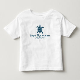 Red de oceaan. Schildpad. Kleuter T-shirt
