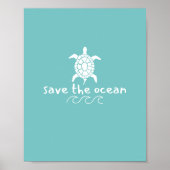 Red de oceaan. Schildpad. PRINTS & POSTERS (Voorkant)
