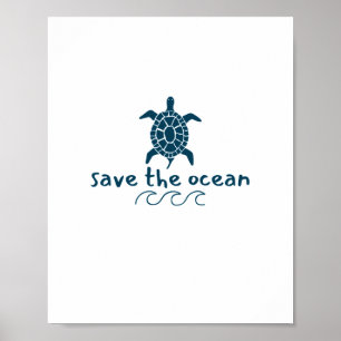 Red de oceaan. Schildpad. PRINTS & POSTERS