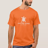 Red de oceaan. Schildpad. T-Shirt (Voorkant)