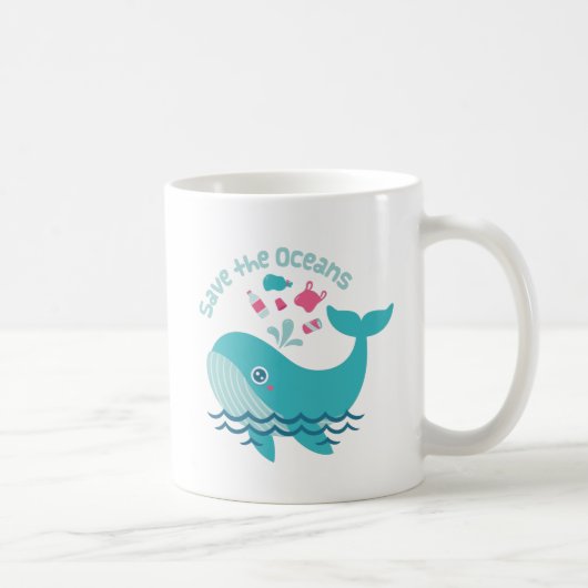 Red de Oceanen, Cute Walvis Koffiemok (Rechts)