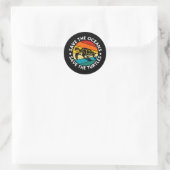 Red de oceanen Red de schildpadden Ronde Sticker (Tas)