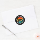 Red de oceanen Red de schildpadden Ronde Sticker (Envelop)