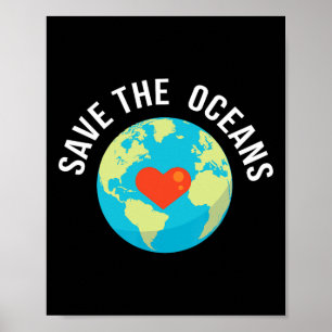 Red de Oceanen-wereld Earth Day-cadeau Poster