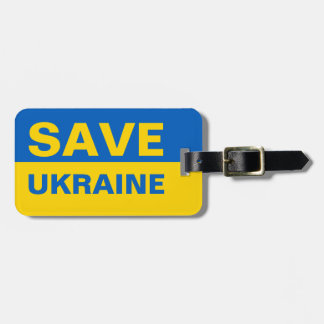 Red de Oekraïense vlag Bagagelabel