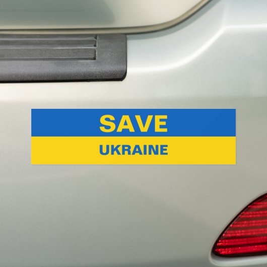 Red de Oekraïense vlag Bumpersticker (Op auto)
