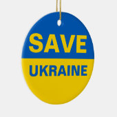 Red de Oekraïense vlag Keramisch Ornament (Rechts)