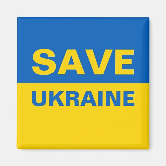 Red de Oekraïense vlag Magnet (Voorkant)