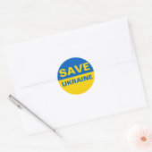 Red de Oekraïense vlag Ronde Sticker (Envelop)
