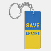 Red de Oekraïense vlag Sleutelhanger (Voorkant Links)