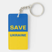 Red de Oekraïense vlag Sleutelhanger (achterkant)