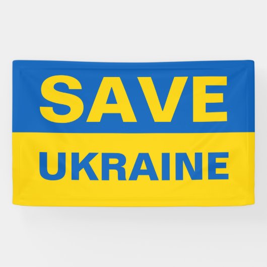 Red de Oekraïense vlag Spandoek (Horizontaal)