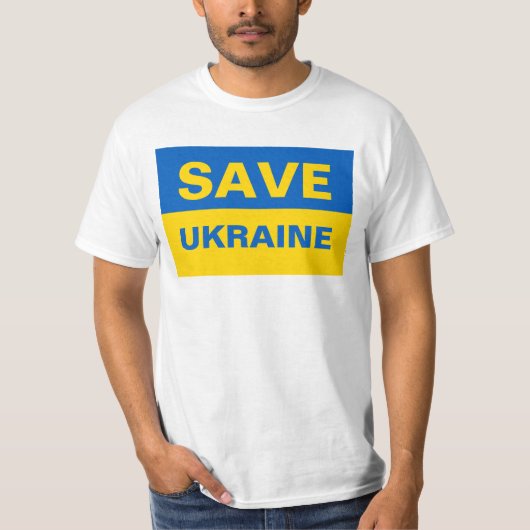 Red de Oekraïense vlag T-shirt (Voorkant)
