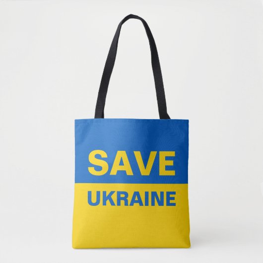 Red de Oekraïense vlag Tote Bag (Voorkant)