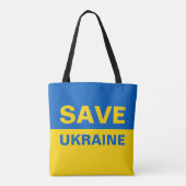 Red de Oekraïense vlag Tote Bag (Achterkant)