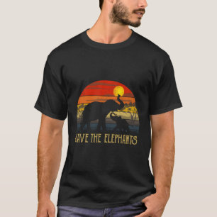 Red de olifanten Afrika wild dier T-shirt