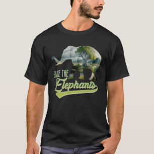 Red de olifanten beschermde soorten Dierenwelzijn T-shirt